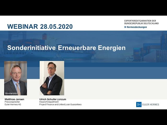 Online-Event zur Sonderinitiative Erneuerbare Energien vom 28.05.2020